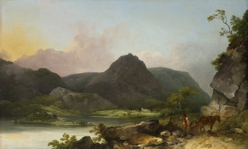Vue du lac Buttermere dans le Lake District - 1787