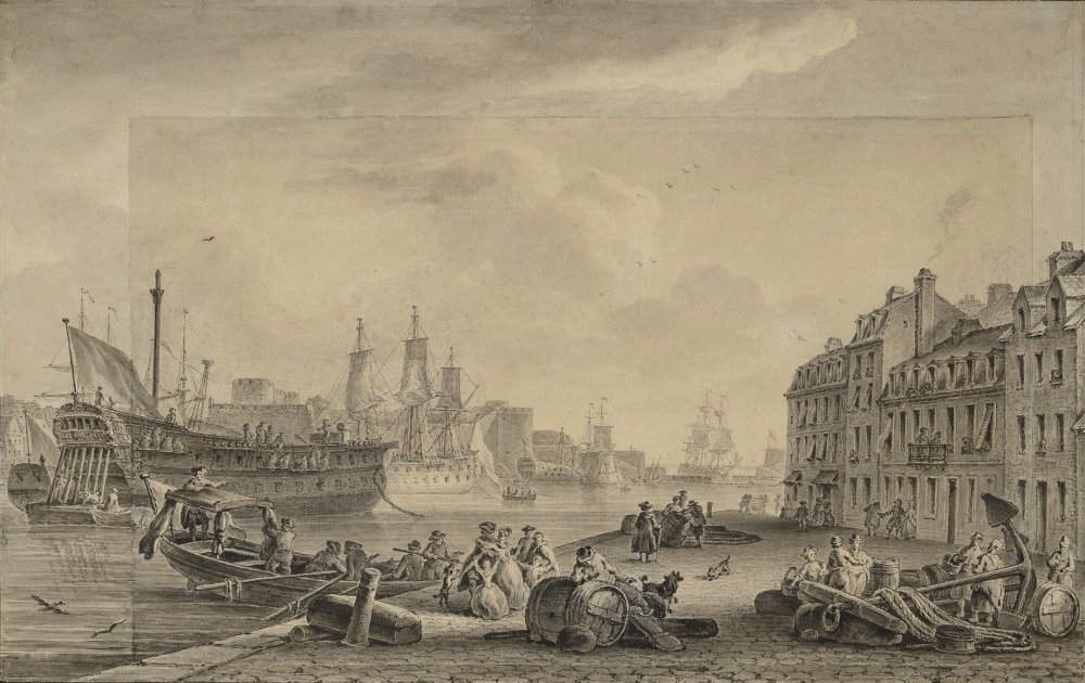 View of the Port of Brest, seen from the Recouvrance Side
