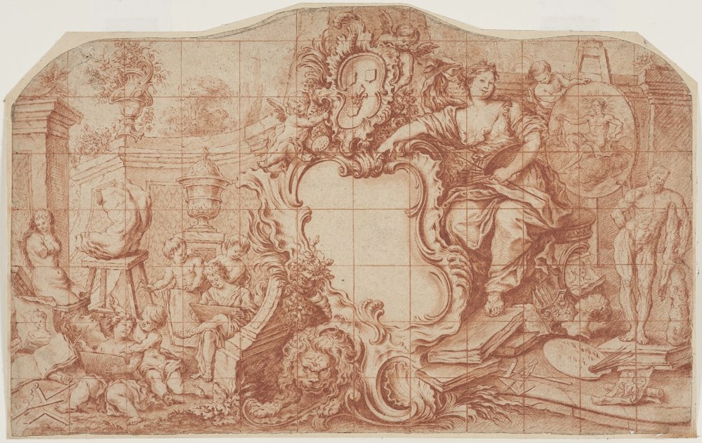 Project for an Allegorical Frontispiece with the Academy’s Coat of Arms