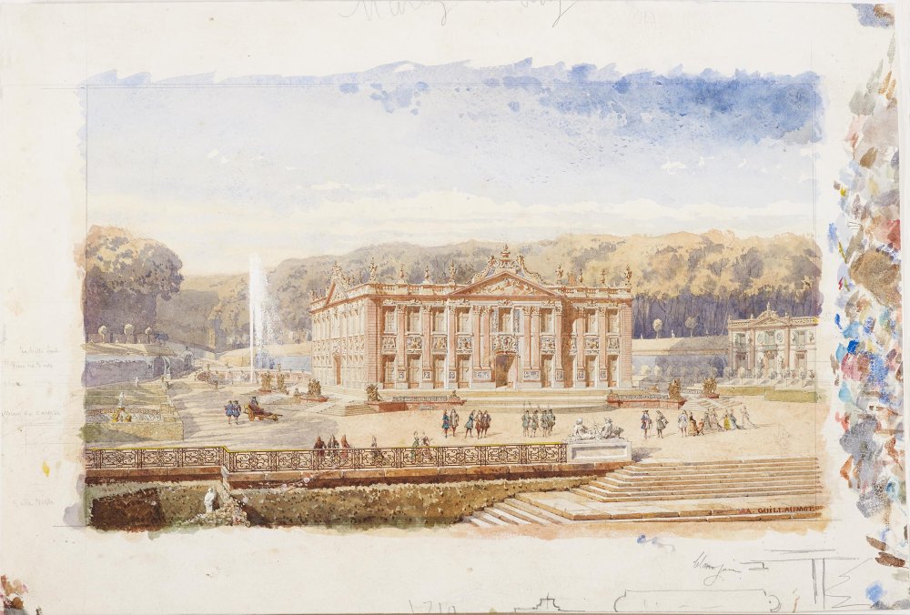 L’Abreuvoir de Marly-le-Roi, vers 1857 et  Vue du Pavillon Royal de Marly en (…)