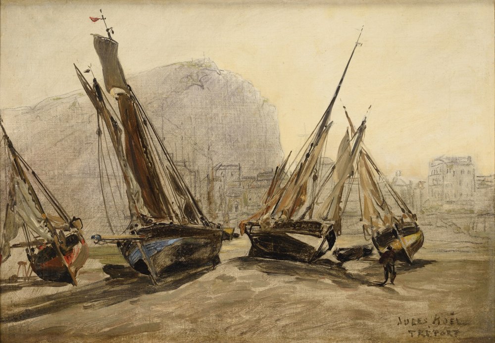 Barques de pêche échouées au Tréport