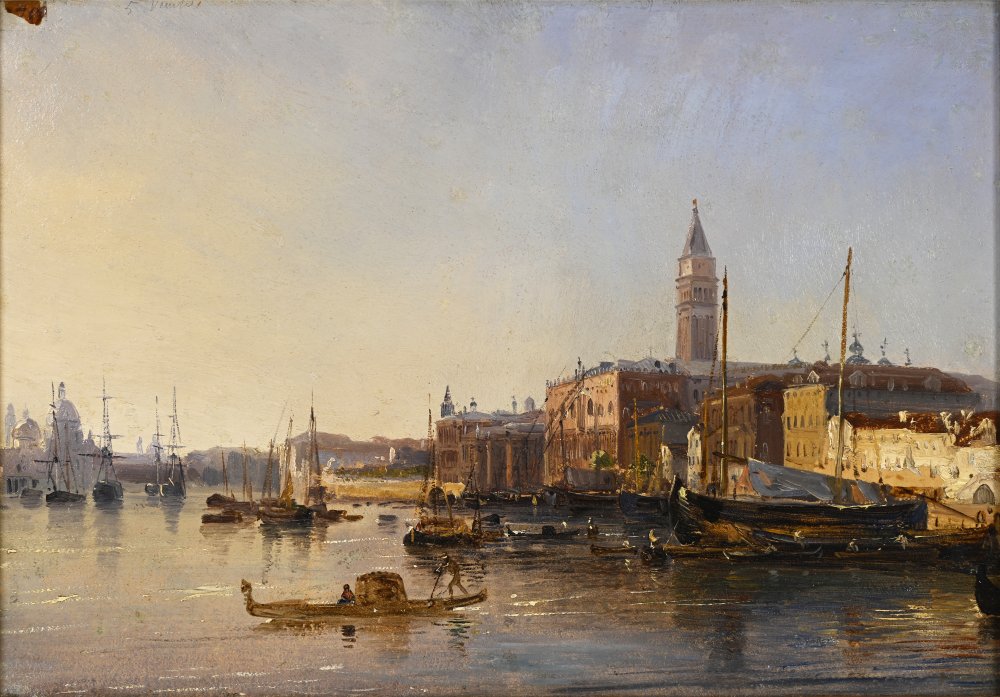Venice, view of the Doge’s Palace at the entrance to the Grand Canal