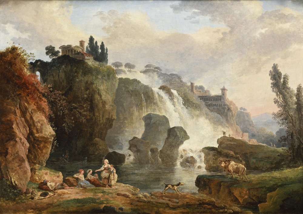 Vue des cascatelles de Tivoli