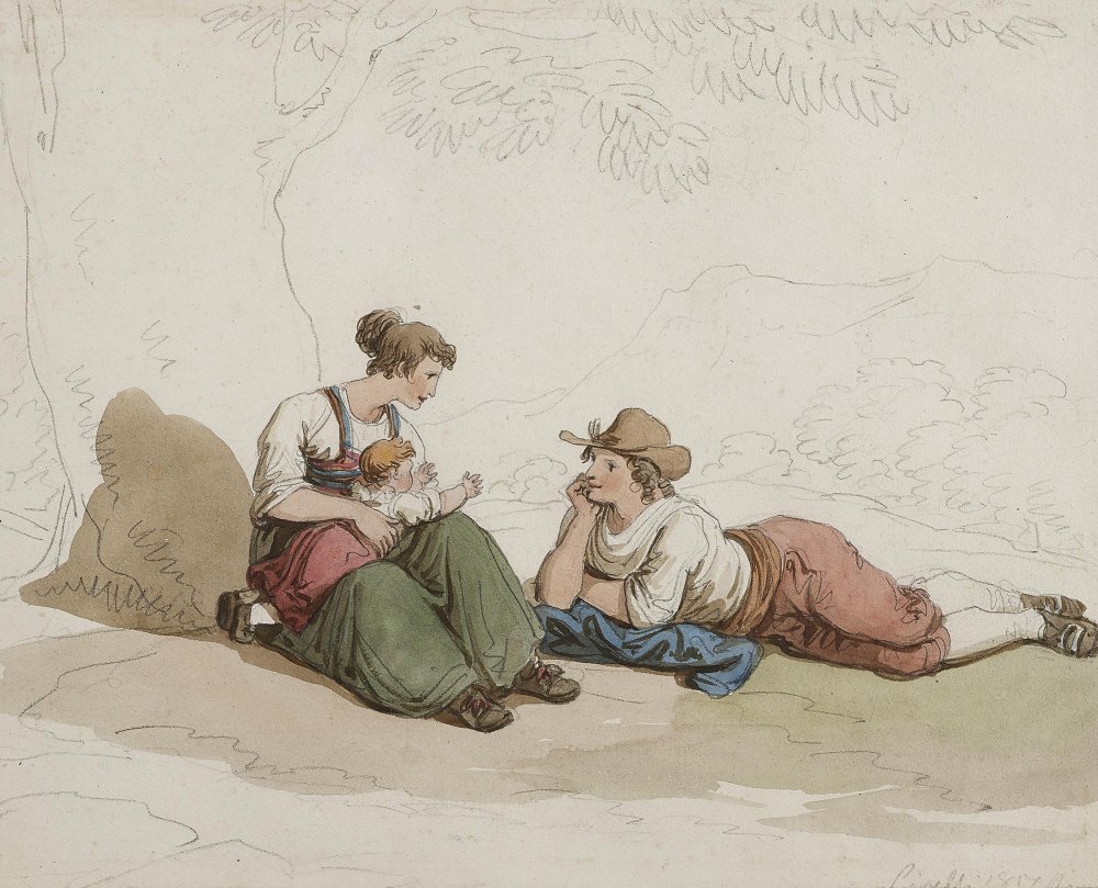 « Scène galante sous un arbre »