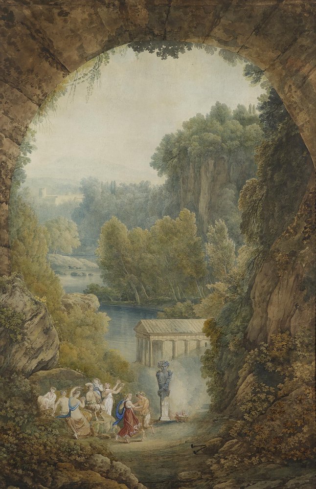 « Paysage classique animé d’une bacchanale »
