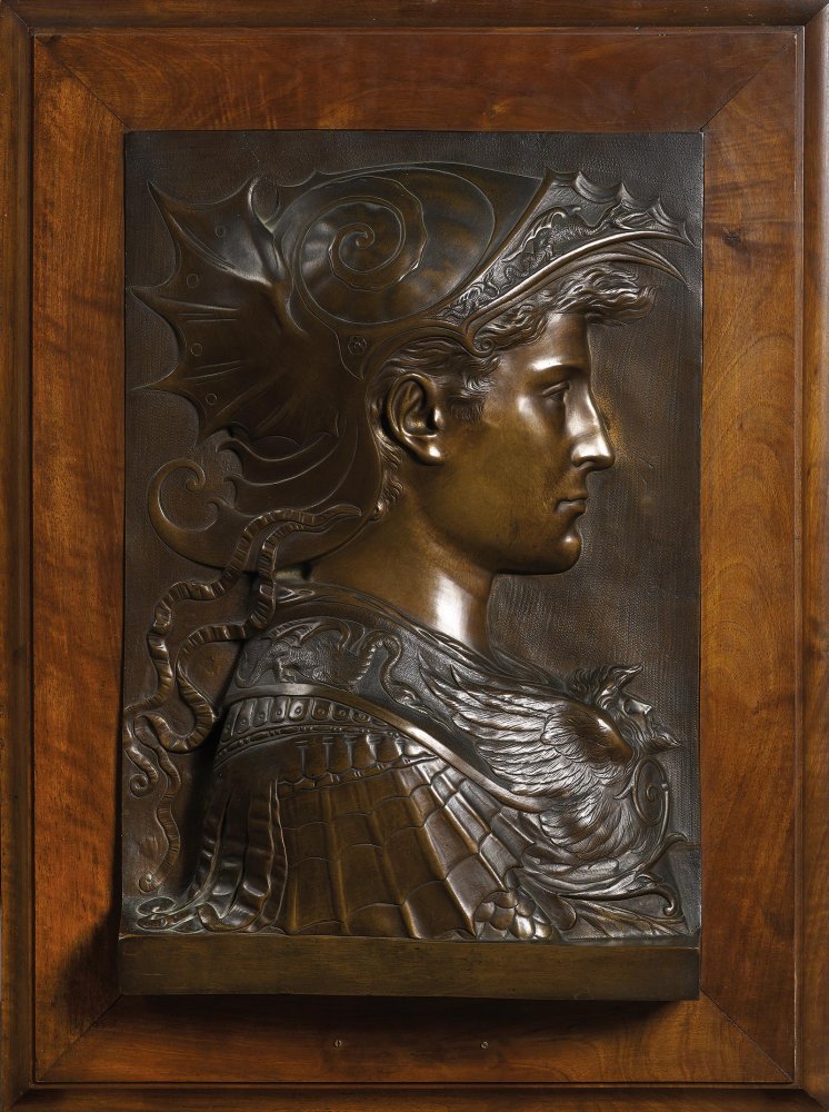 Profil d’homme vêtu d’une armure à l’antique (Persée ou Alexandre le Grand ?)