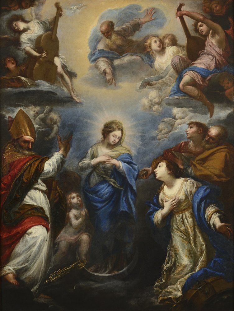 L’Immaculée Conception avec les saints Nicolas, Catherine, Paul, Étienne et (…)