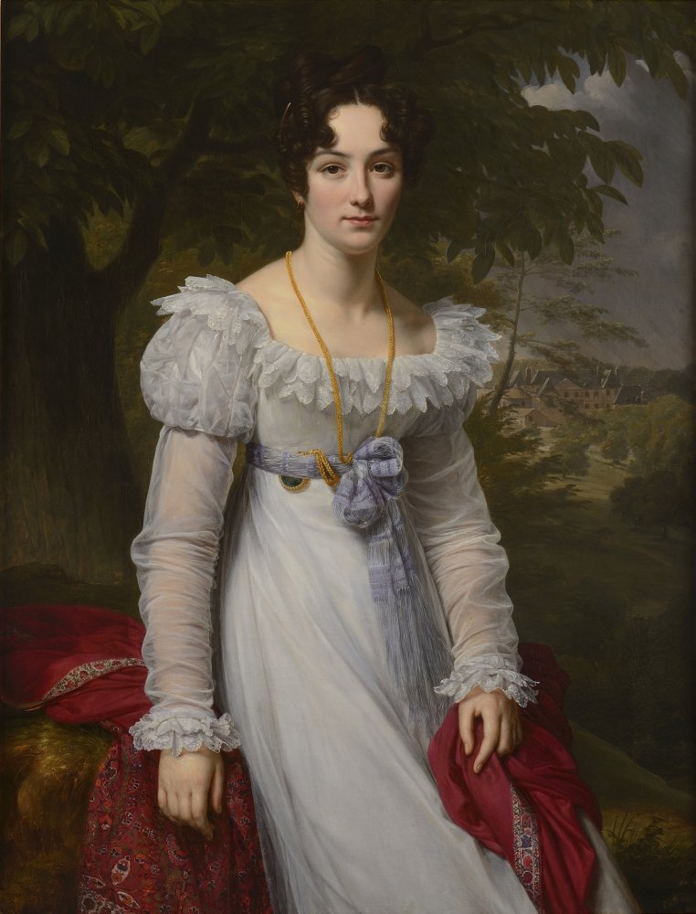 Portrait présumé de Jenny Hoche, comtesse Des Roys (1796-1867), devant le (…)
