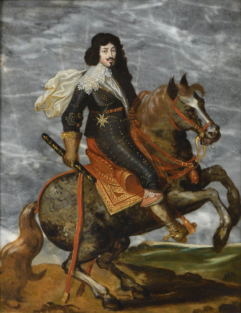 Portrait équestre de Louis XIII en cuirasse portant l’ordre de Saint-Louis (…)