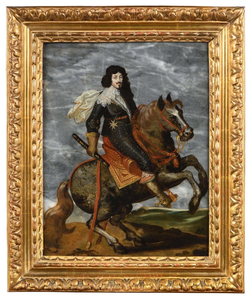 Portrait équestre de Louis XIII en cuirasse portant l’ordre de Saint-Louis (…)