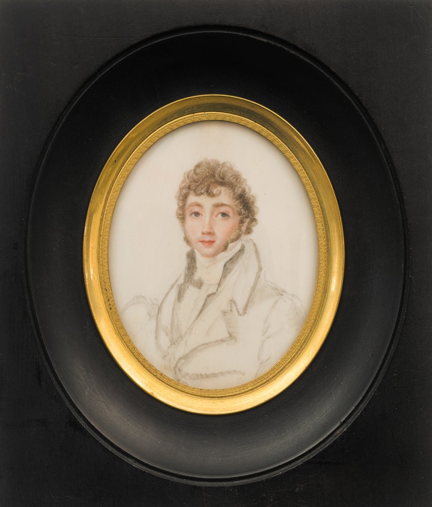 Portrait of a man with a white collar