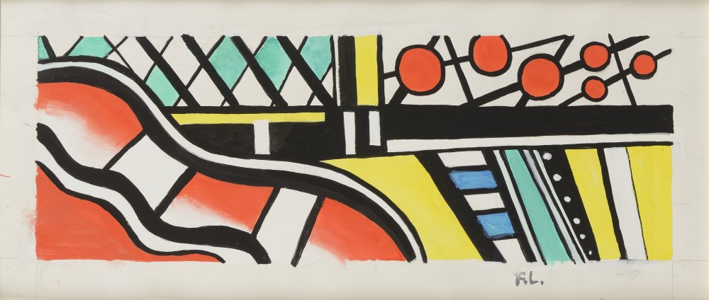 Composition abstraite, projet de mosaïque